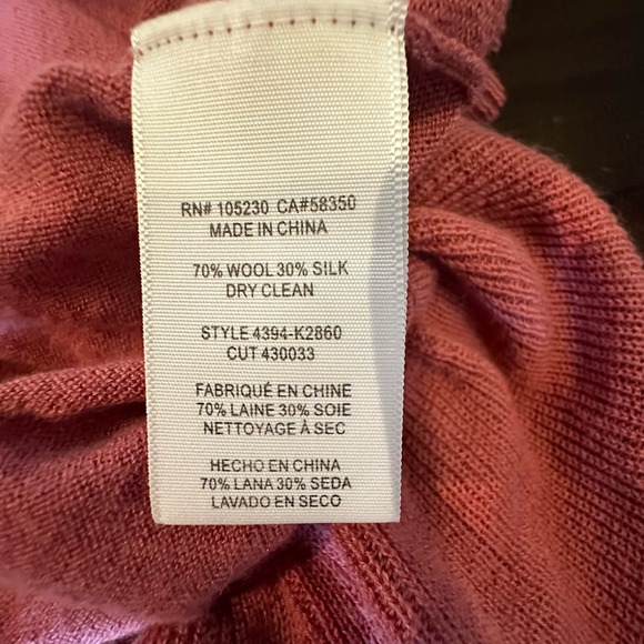 Joie Rose Pink Ruffled Wool Silk Sweater sz S EUC - Picture 5 of 6